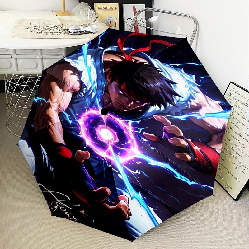 Game Fighter In Action Umbrella 8-Frame for Travel, Camping, Casual Lightweight Portable Umbrella, Essential for Every Family Holidays Gift