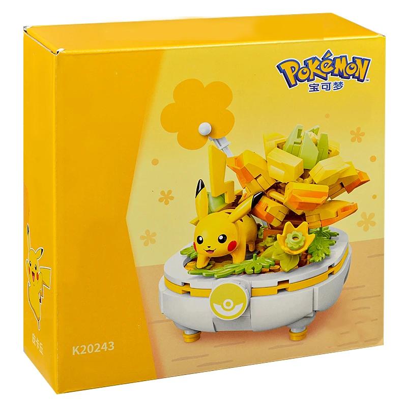 Pokmon Series Building Blocks Pikachu Psyduck Pogaman Cartoon Scene Model Bricks Collection Ornaments Kids Toys Holiday Gifts
