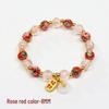 Cloisonné Enamel Floral Peace Buckle Bracelet - Luminous, High-End Jewelry for Women