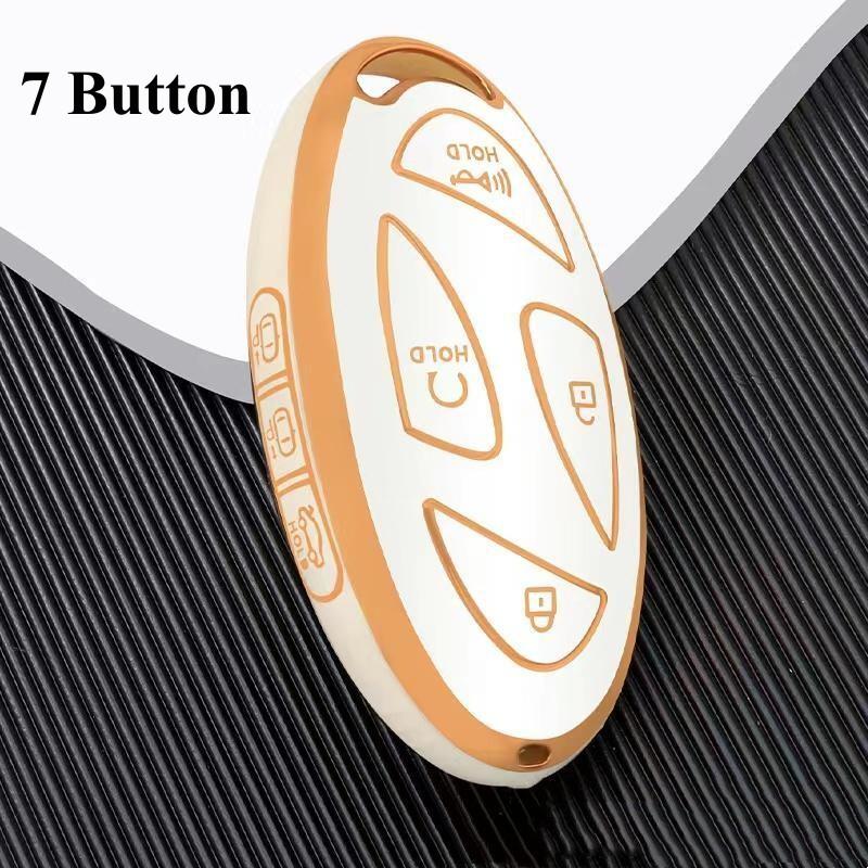 5/7Bottons Car Smart Key Shell Fob Holder Keychain for Hyundai Kona Ev Grandeur GN7 2023 TPU Car Key Case Cover Accessories