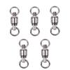 5pcs Swivels Ball Bearing Swivel Solid Rings Stainless Steel Solid Fish Connector  Saltwater Fishing