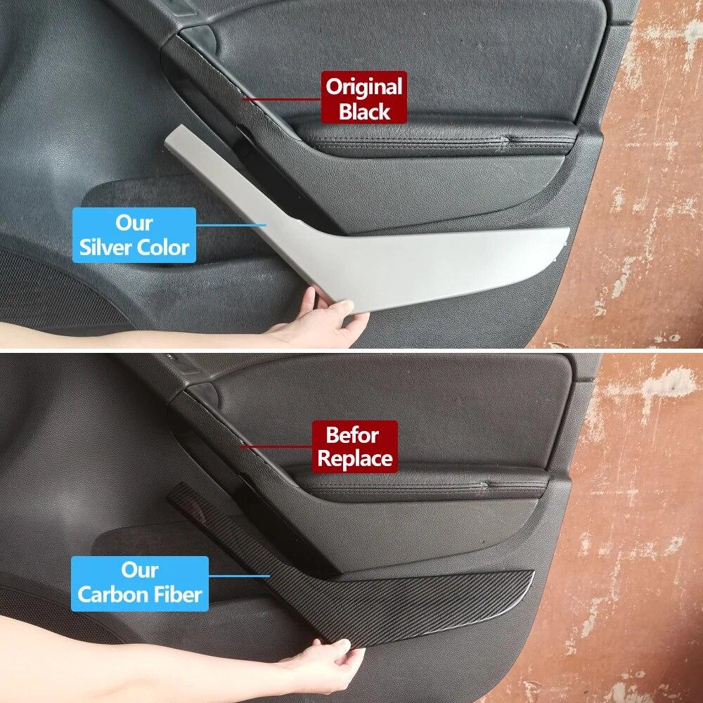 Car Interior Door Left Right Pull Handle Cover Trim For Volkswagen VW Golf 6 GTI MK6 2009-2014 5K4868039A82V