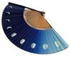 Hanakanzashi Paper Fan with Moon Phase Includes Fan Gradient Metallic Moon 63 Men's Design, Bag, Boxed, Large, Blue, (Blue)