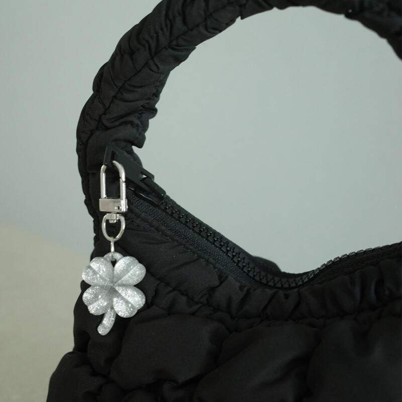 Good Luck Four-Leaf Clover Mini Keychain Lucky Charm Exam Cheer Gift