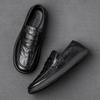 Lazy loafers men's one-pedal Doudou shoes men's casual leather shoes soft soles fashionable trendy non-slip soft soles