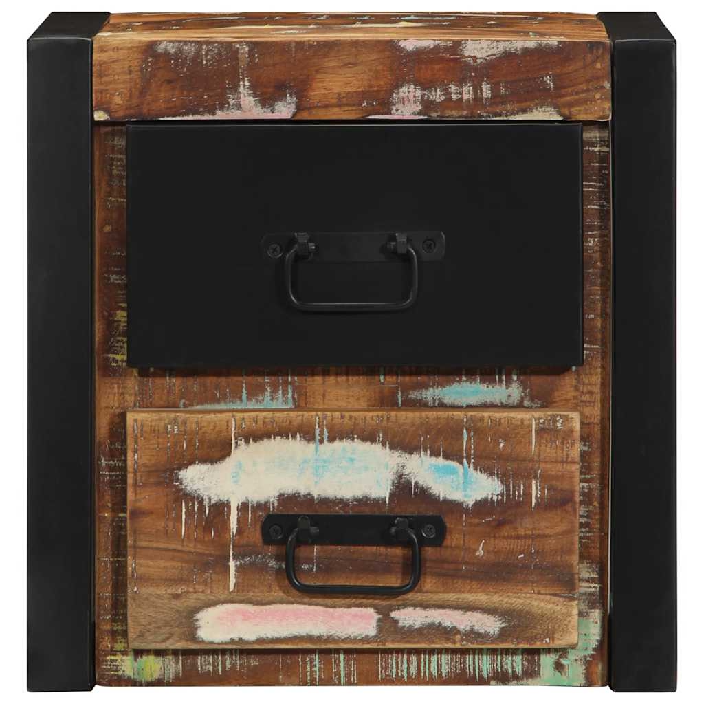 Nightstand Multicolour 40x35x40 cm Reclaimed Wood Solid Wood