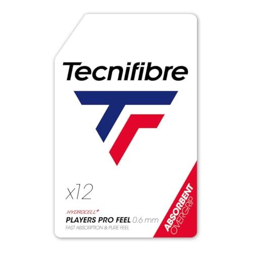 Tecnifibre Tennis Grip Tape, Players Profile, 12-Pack, TFAA101