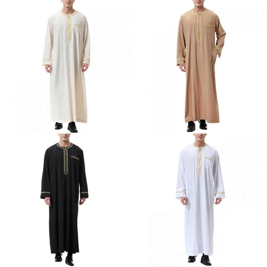 Middle Eastern Polyester Long Robe For Costume And Cultural Events