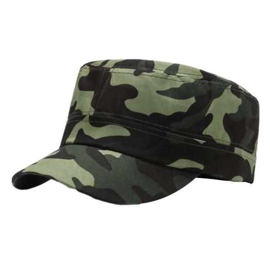 Camouflage Baseball Cap Unisex Lett Anti-UV Solbeskyttelse Bærbar Sommer Flat Hat Utendørs Trening Vandring Sport Cap Voksen Soldat Hat