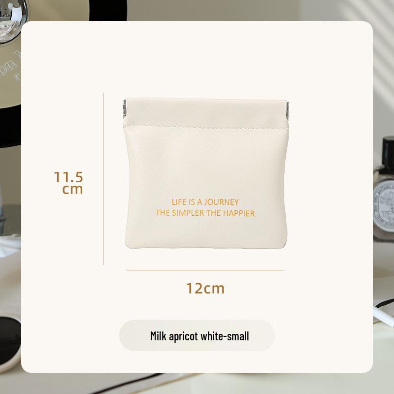 Portable Makeup Bag with Lipstick, Data Cable, Bluetooth Headset, Charger, and Key Storage; Automatic Closure Spring Sheet Design