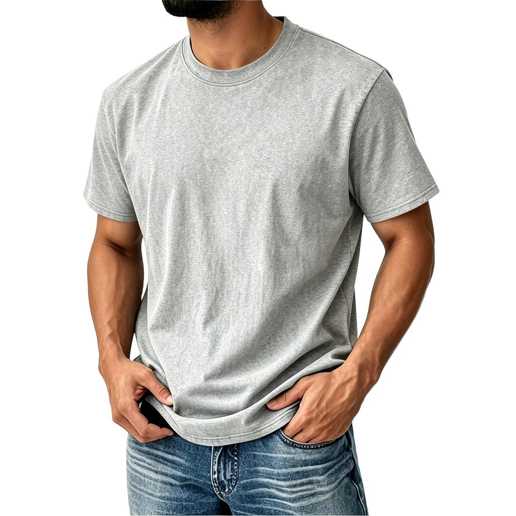 Men's Summer Trendy Vintage Washed Printed Casual Fashion T-shirt