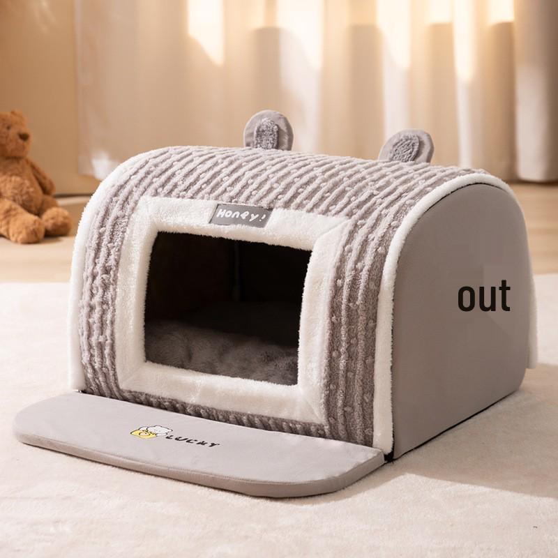 Doghouse Thickened Removable & Washable Large Dog Mat - Winter Warm Nest