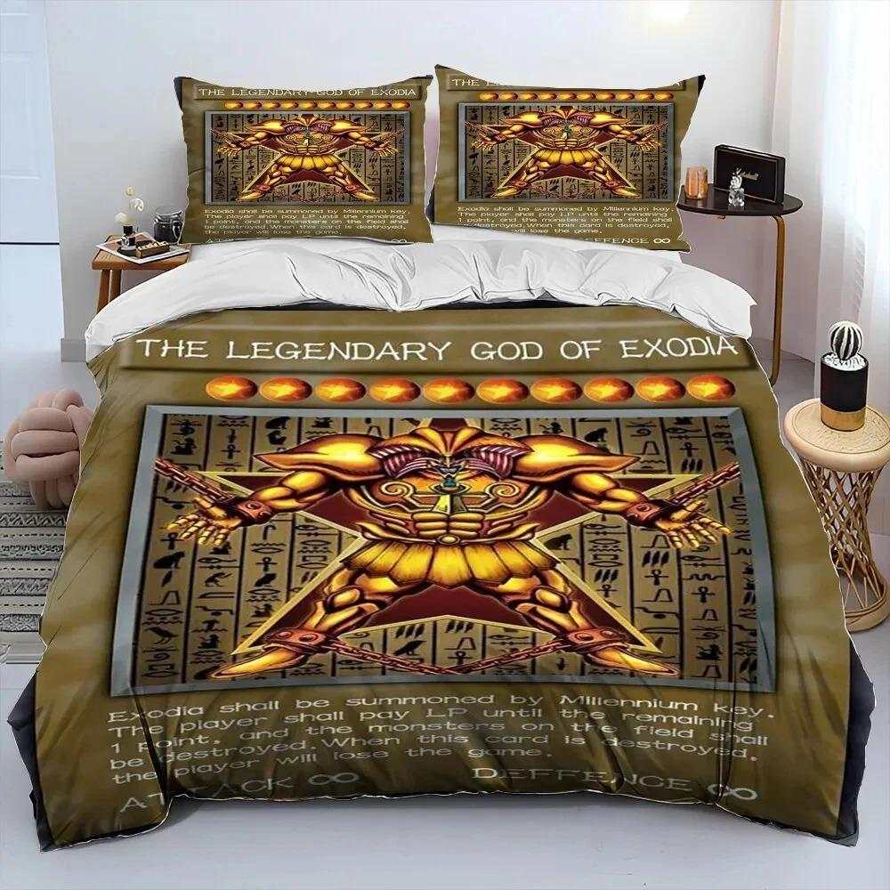 3D Yu-Gi-Oh MONSTER CARD Anime Comforter Bedding Set King Queen Size Duvet Cover Pillowcase for Boys