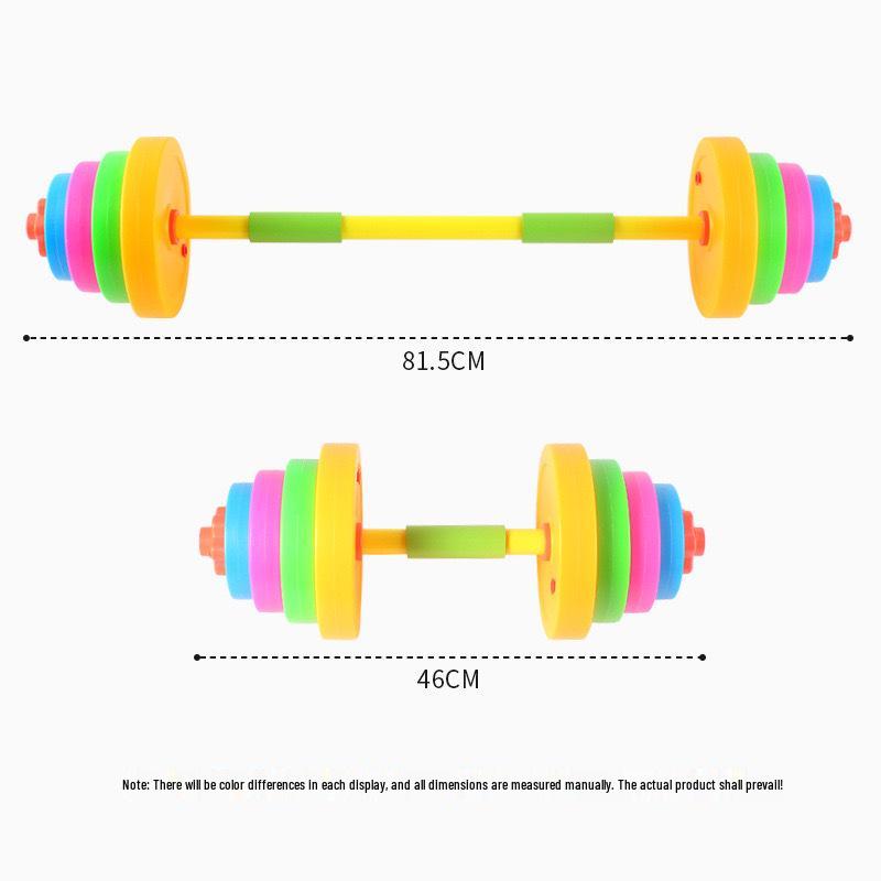 Adjustable Dumbbell & Barbell Toys for Kids - Water/Sand Fillable Weights for Arm Training At Kindergarten/Primary School