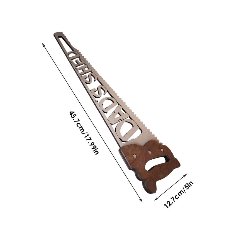 Dad Wood Sign Natural Wooden Plaques In Handsaw Shape Home Desk Decor With Warm Words Unique Signs & Plaques