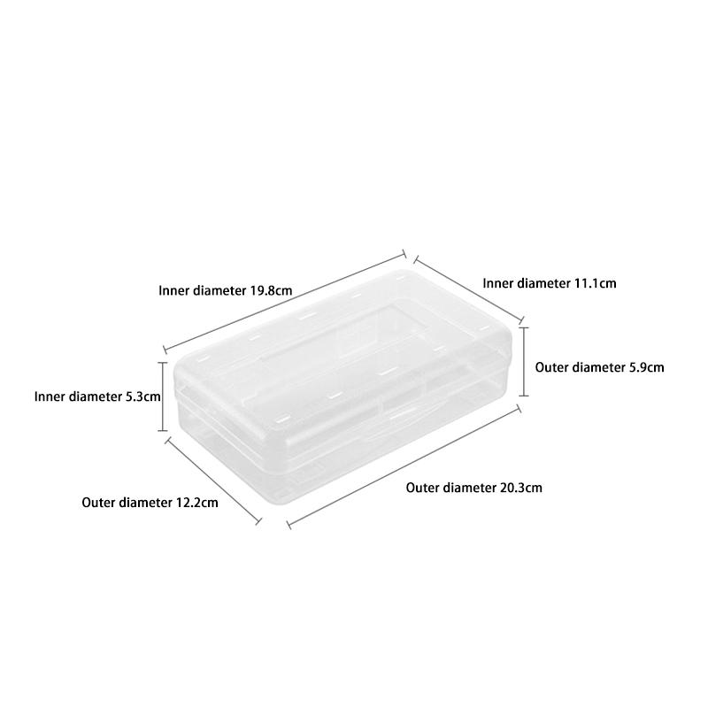 Transparent Pencil Box Hard Plastic Pencil Case Crayon Pen Box Sketch Pencil Case Stacking Office Supplies Organizer Box