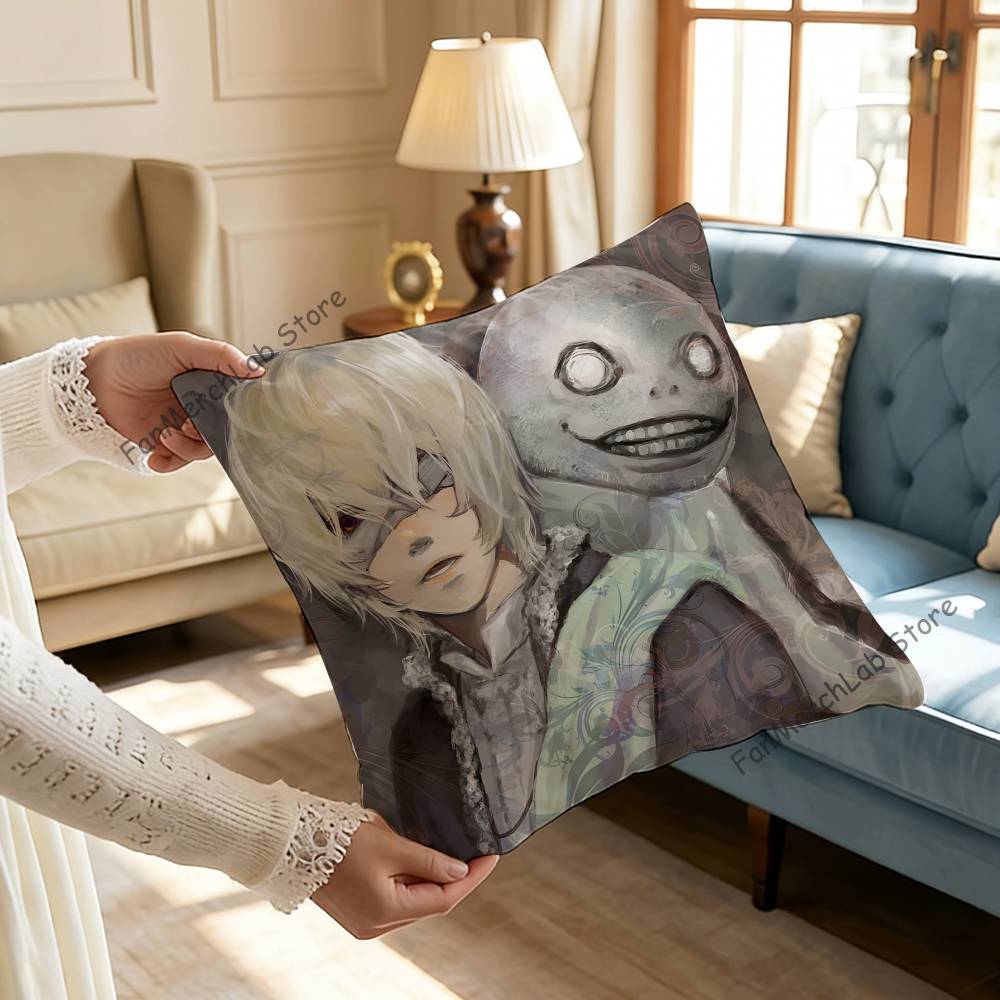 NNier RReplicant Emil Printed Pillow Cover Cushion Case Simple Sofa Pillow Case No Pillow Core