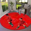 Ronaldo Round Area Rug,Carpet Rug for Living Room Bedroom Sofa Playroom Decor,Non-slip Floor Mat