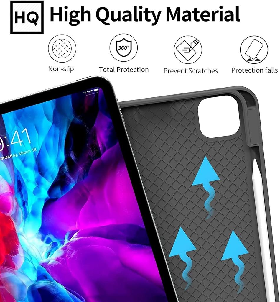 For iPad Pro 11 Inch Case 4th/3rd/2nd Generation with Pencil Holder, for iPad 11 Pro Case //, Stand Flip Smart Cover