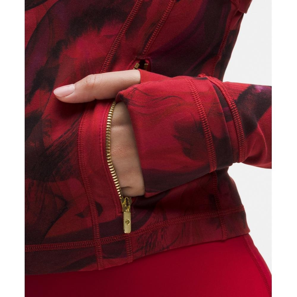 Lululemon Mondneujahr Define Cropped Jacke Nulu Mondfedern Rot Multi