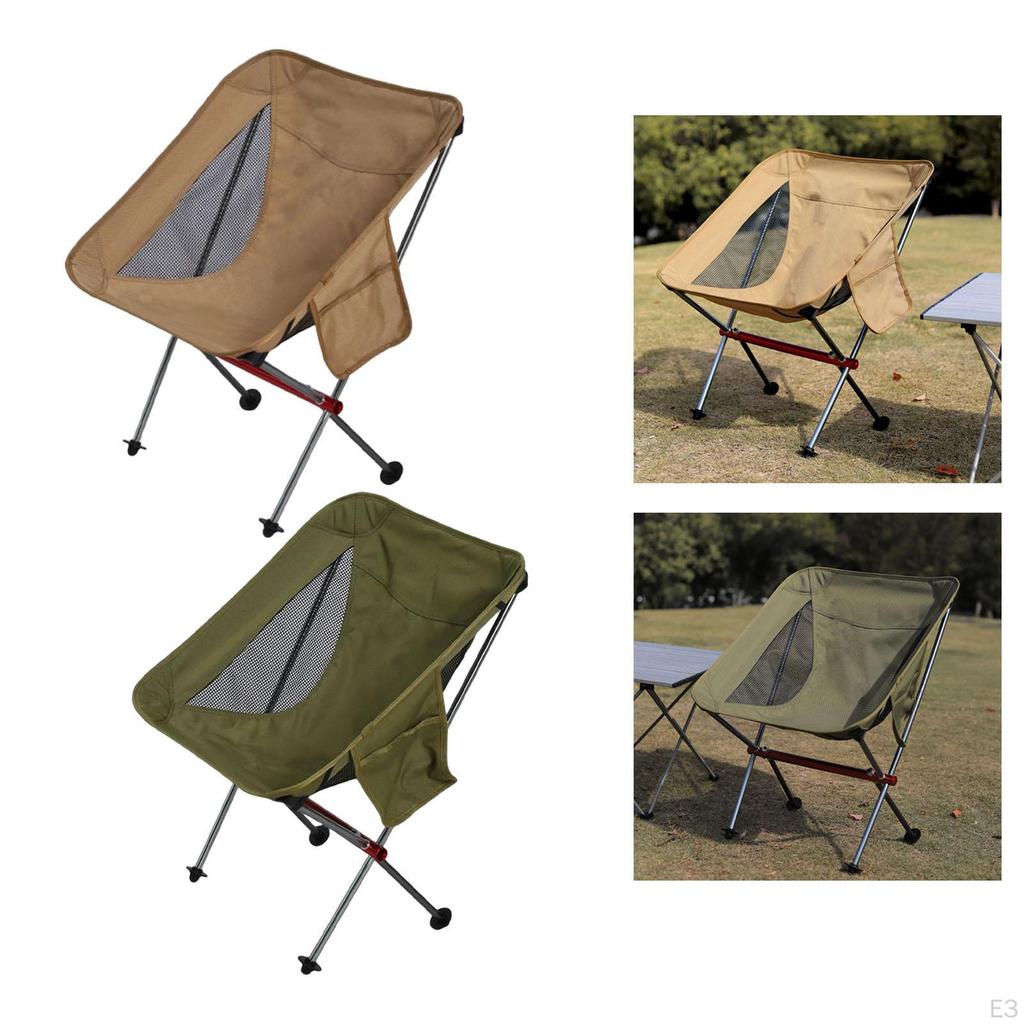 Folding Camping Chair Compact 250lbs Backrest Stool for Outdoor Backpacking