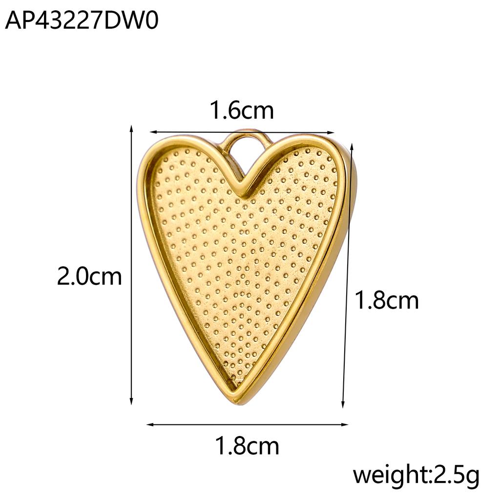 Elegant Stainless Steel Gold Plated Heart Love Cross Shell Starfish Oil Drop Pendant Charms for DIY Jewelry Making Women