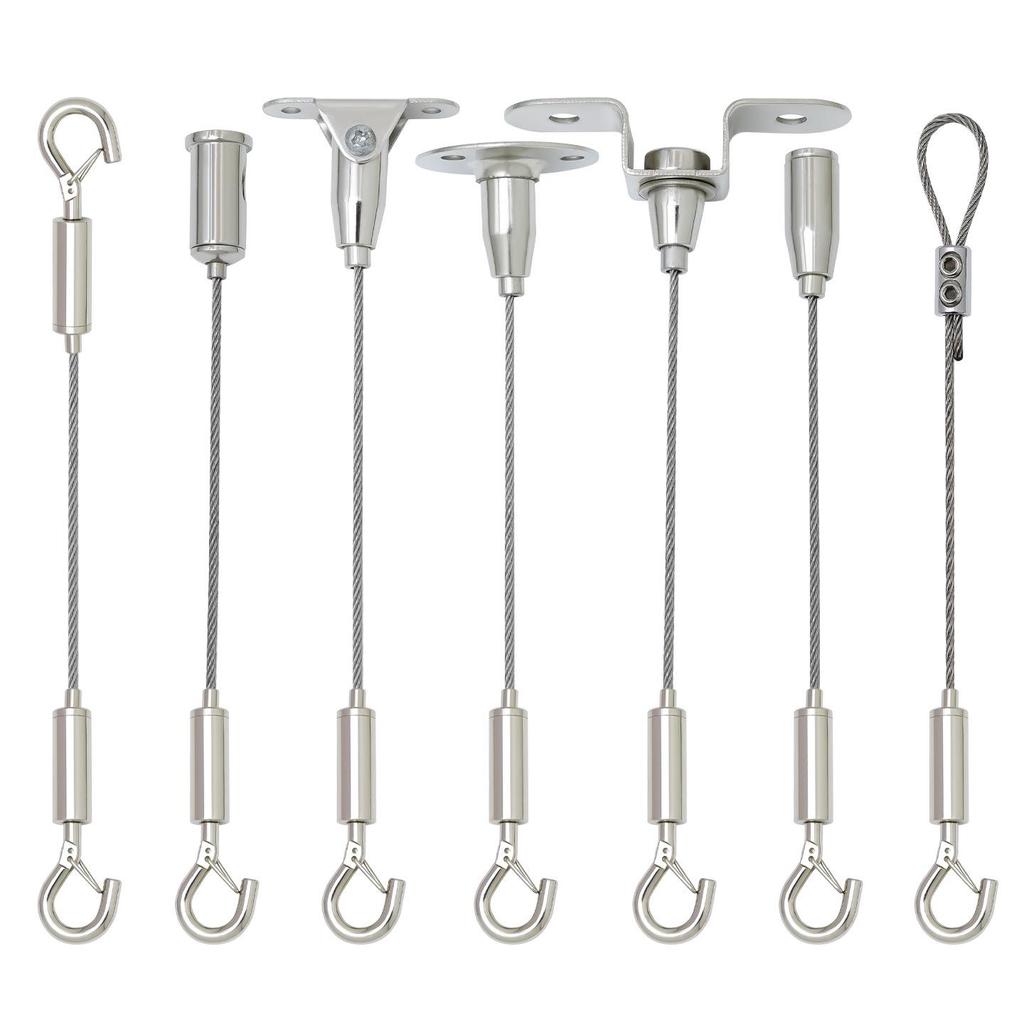 Adjustable Steel Wire Rope Hanging Kit with Chandelier Lock and Buckle