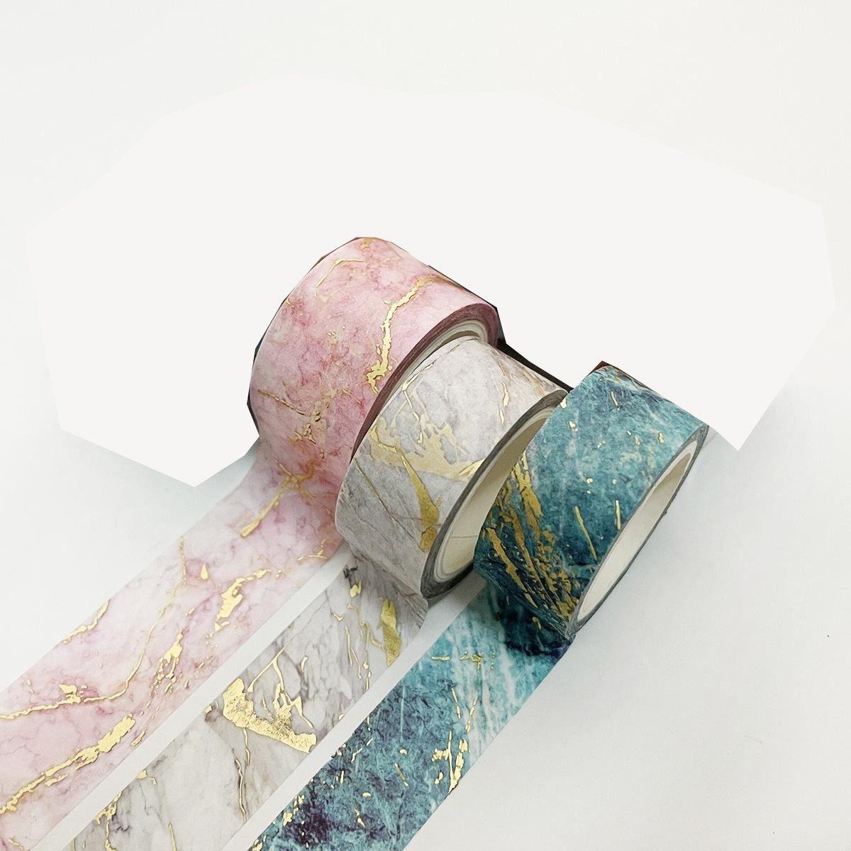 3rolls Paper hand account tape dividing line colored hand account DIY decorative material sticker
