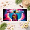 Messi (1) Plážová osuška s vlastním jménem Měkká osuška Dárek na pláž, k bazénu, na plavání, na dovolenou