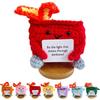 Adorable Handcrafted Crochet Emotion Support Plush Garbage Bin Decorative Figure Gift In Vibrant Colors For Modern Home Decor