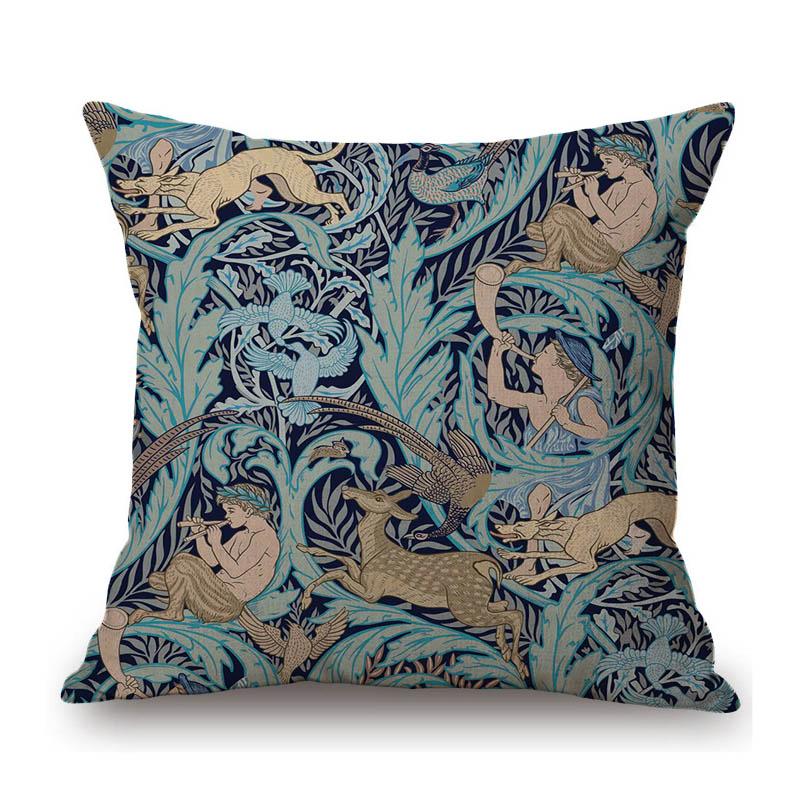 Uk Artist Walter Crane Peacock Swan Design Pattern Birds Home Decoration Sofa Throw Pillow Case Cotton Linen Cushion Cover Case