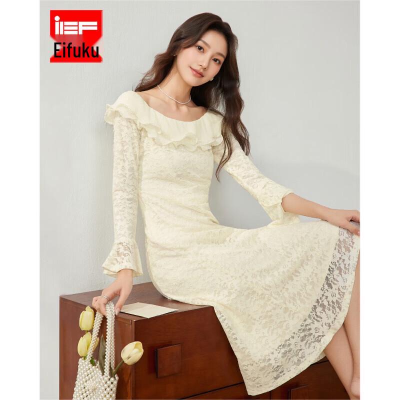 IEF French Style Ruffle Lace Dress M