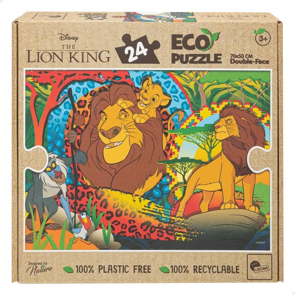 Child's Puzzle The Lion King Double-sided 24 Pieces 70 X 1.5 X 50 Cm (12 Units)