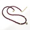 4mm garnet rough stone necklace
