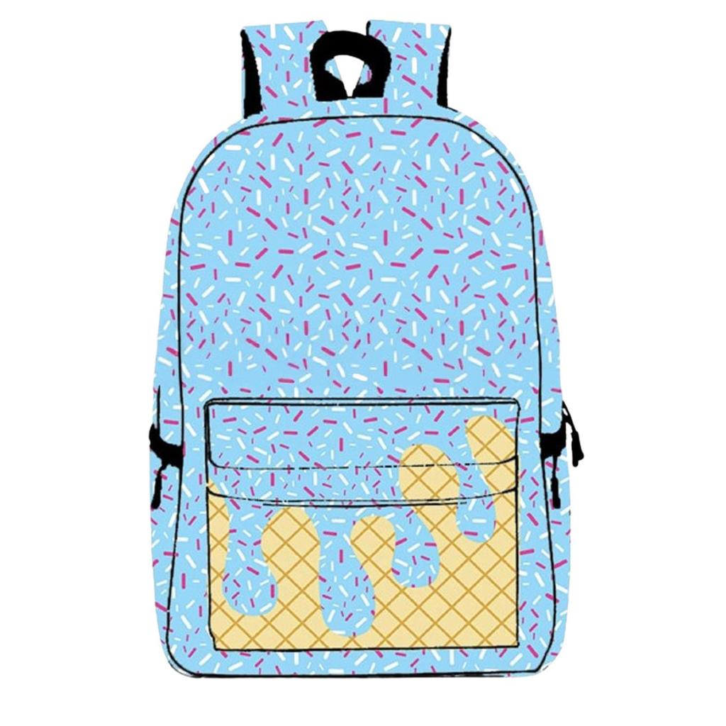 Ice Cream Backpack, Cute Large Capacity Shoulder Backpack, Ice Cream Backpack Boys Ice Cream Drip Backpack