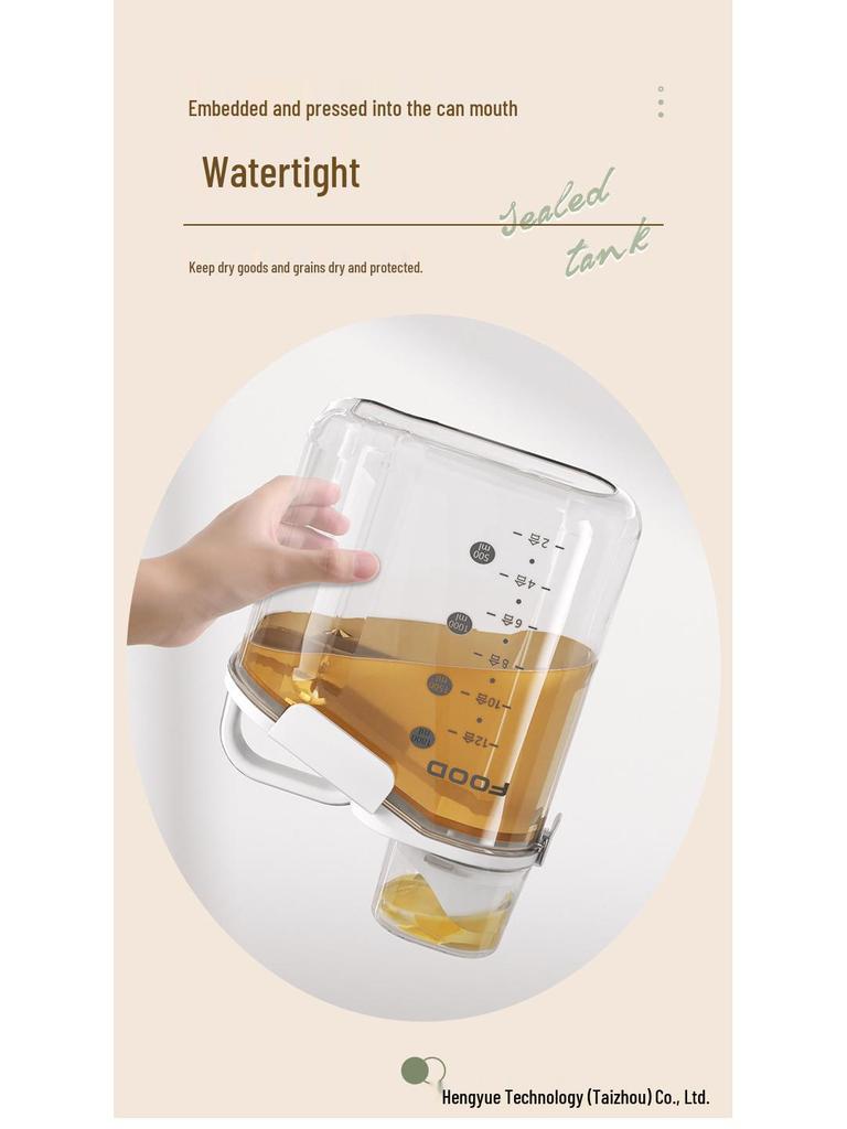 Airtight Cereal and Grain Storage Canister with Lid