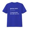 Lustiges Genie T-Shirt Intelligentes Gehirn Humor Kluger Witz vintage Gewaschen Dehnbar Lässig Vielseitig Leicht Stilvoll Weich