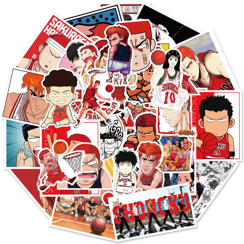 

50 Cartoon Slam Dunk Laptop Skateboard Trunk Water Cup Car Graffiti Decoration Stickers