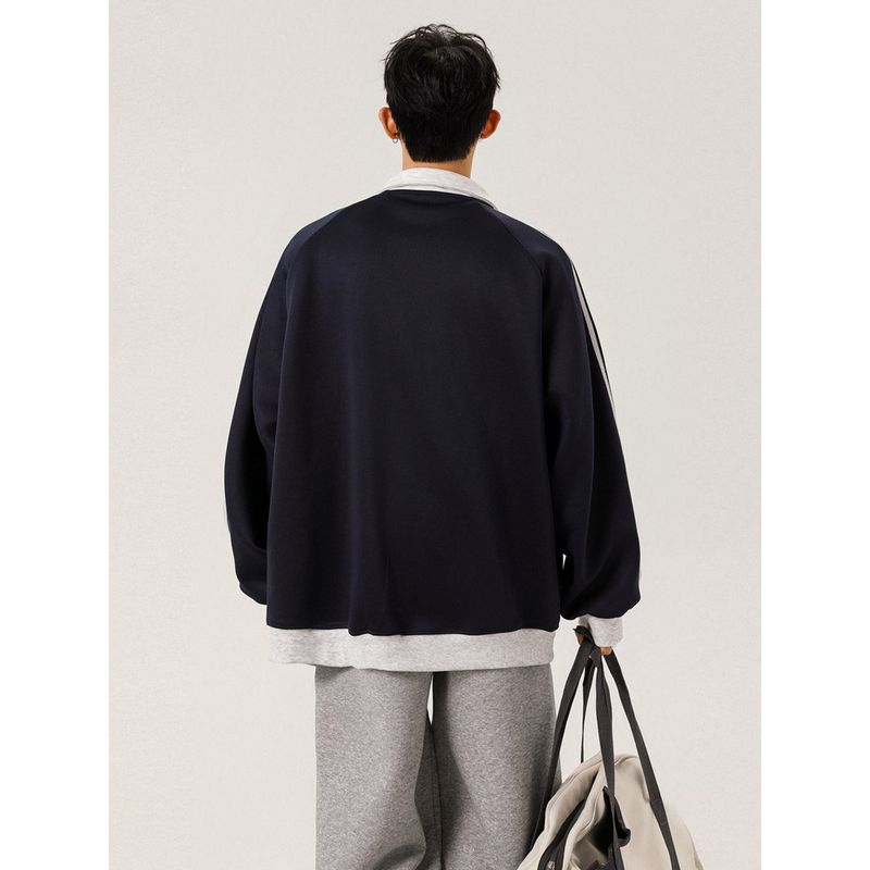 Wassup American Retro Three-Stripe Sports Jacket for Men, Autumn and Winter Loose Casual Trendy Versatile Stand-Up Collar Jacket for Women