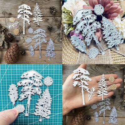 Pine Tree Pine Cones Metal Cutting Dies Stencil for DIY Scrapbooking Photo Album Embossing Paper Cards Crafts Diecuts