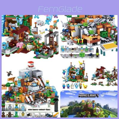 Můj svět Kompatibilní Lego Stavebnice Dětská Vzdělávací Skládací Hračka Stínové Město Lávová Jeskyně ABS Plastový Materiál