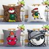 Leisure M-Malbones Golf Pillow Case Plush Fabric Soft Colorfast Double Sided Print Short Plush Home Sofa Cushion Cover Throw