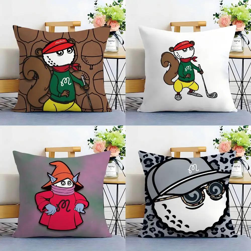 Leisure M-Malbones Golf Pillow Case Plush Fabric Soft Colorfast Double Sided Print Short Plush Home Sofa Cushion Cover Throw