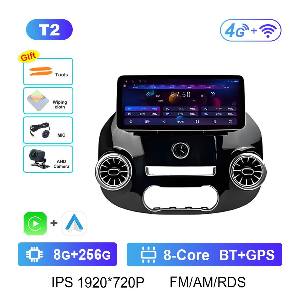 12.3 Inch Android OS for Mercedes Benz Vito W447 2014 2015 2016 2017 - 2022 Car Video Multimedia Radio Player Wireless Carplay