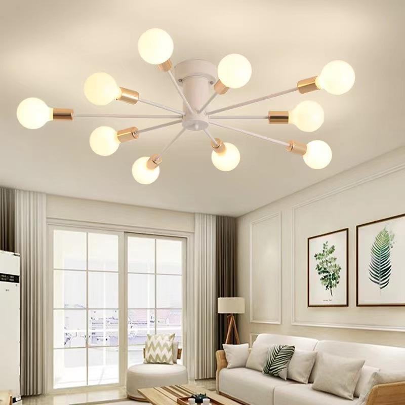 Retro Vintage Pipes Ceiling Lamp Iron Ware Loft Art Lustre Chandeliers Lights Classic Living Bed Room Lighting Decorate House
