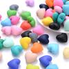 20Pcs 18x20mm Peach Heart Silicone Beads Baby Teethers Eco-friendly BPA Free Teething Beads Necklace Pacifier Chain Accessories