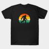 Asian Size Men Black Print T-shirt Bgtfoot Vintage Retro Sunset No-Cut Heat Transfer Print Cotton Tshirt