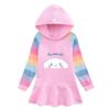 Girls' Hooded Sweatshirt and Skirt Set - Spring/Autumn 2026 New Pure Cotton Dress