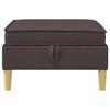 Storage Ottoman with Dark Brown Fabric