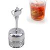 Infusore per Tè in Acciaio Inossidabile Colino Cilindrico Filtro per Spezie Erbe Palline Condimento Catena Appendi Accessori da Cucina